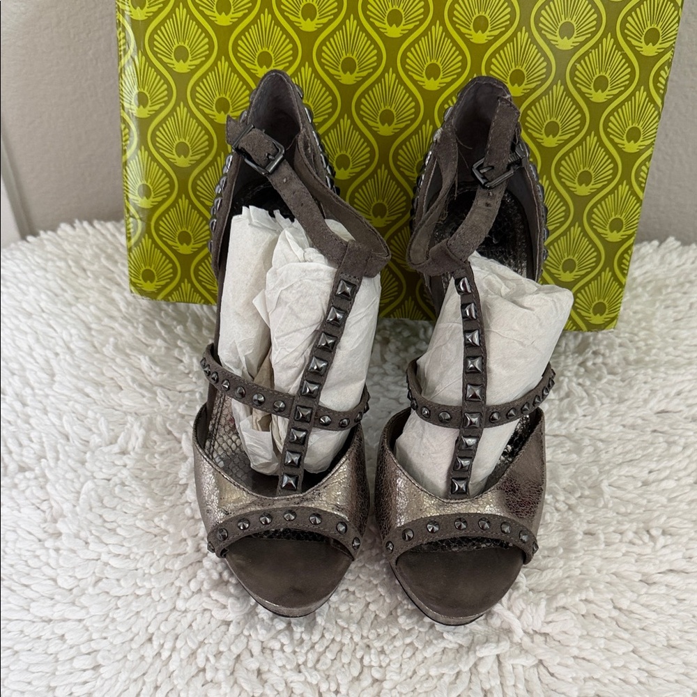 Gianni Bini Metallic Studded Heels